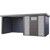 Abri Telluria Eleganto Lounge 2424 gris clair 12,5m² avec extension gauche - Telluria Ma boutique